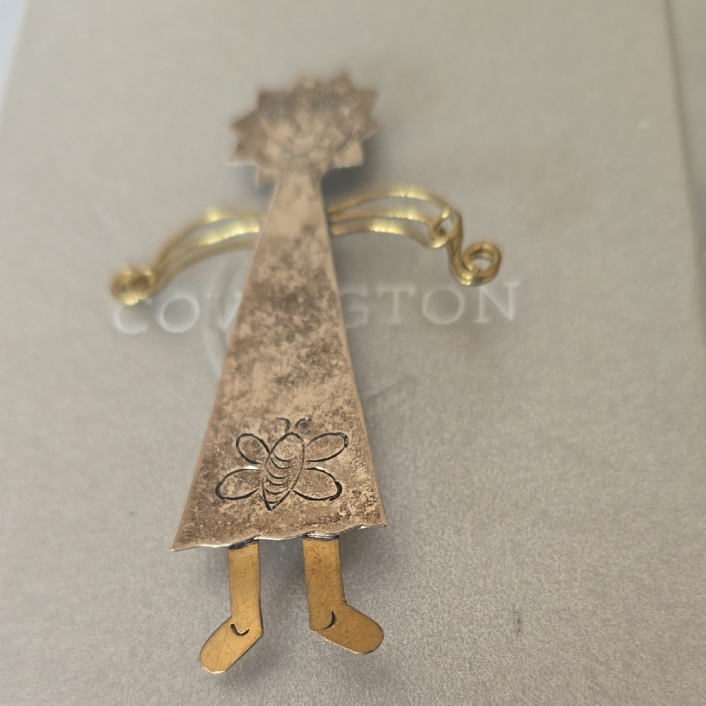 Gold and Silver Bee Brooch